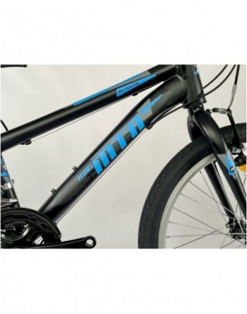 TransMontana MTB 20" fiú 12 seb. acél fekete/kék (11")