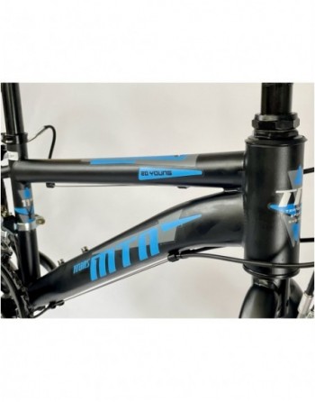 TransMontana MTB 20" fiú 12 seb. acél fekete/kék (11")