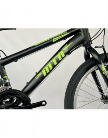TransMontana MTB 20" fiú 12 seb. acél fekete/zöld (11")