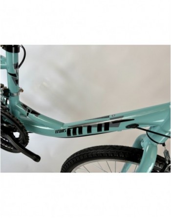 TransMontana MTB 20" leány 12 seb. acél celeste/fekete (11")