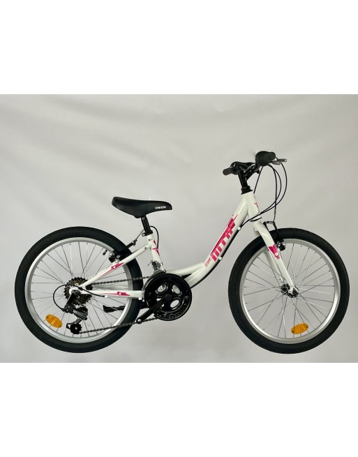 TransMontana MTB 20" leány 12 seb. acél fehér/pink (11")
