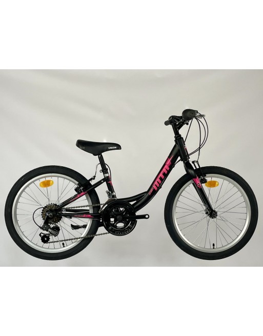 TransMontana MTB 20" leány 12 seb. acél fekete/pink (11")