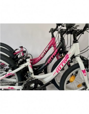TransMontana MTB 20" leány 12 seb. acél fekete/pink (11")