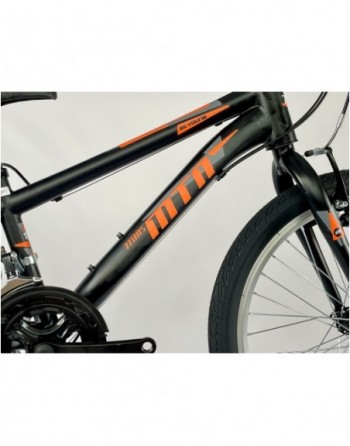 TransMontana MTB 20"fiú 12 seb. acél fekete/narancs (11")