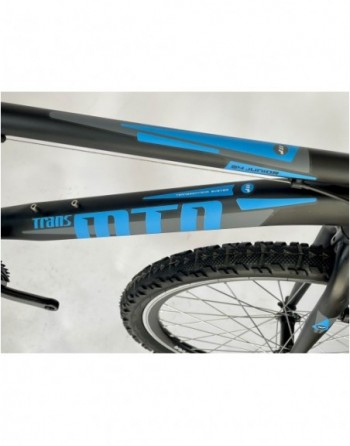 TransMontana MTB 24 Junior Acél fekete/kék