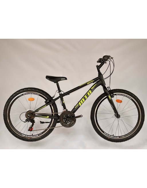 TransMontana MTB 24 Junior Acél fekete/zöld