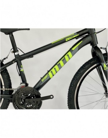 TransMontana MTB 24 Junior Acél fekete/zöld