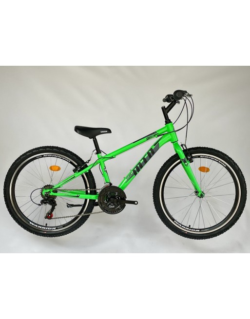 TransMontana MTB 24 Junior Acél neon zöld