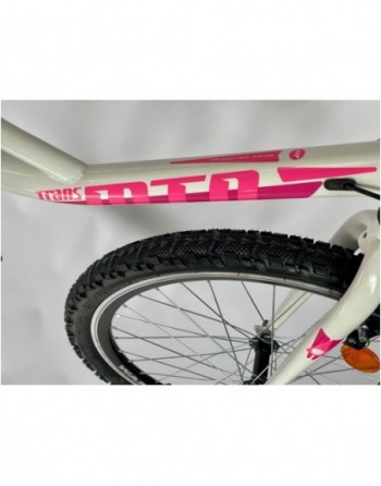 TransMontana MTB 24 Junior Leány Acél fehér/pink