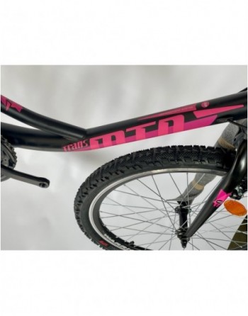 TransMontana MTB 24 Junior Leány Acél fekete/pink