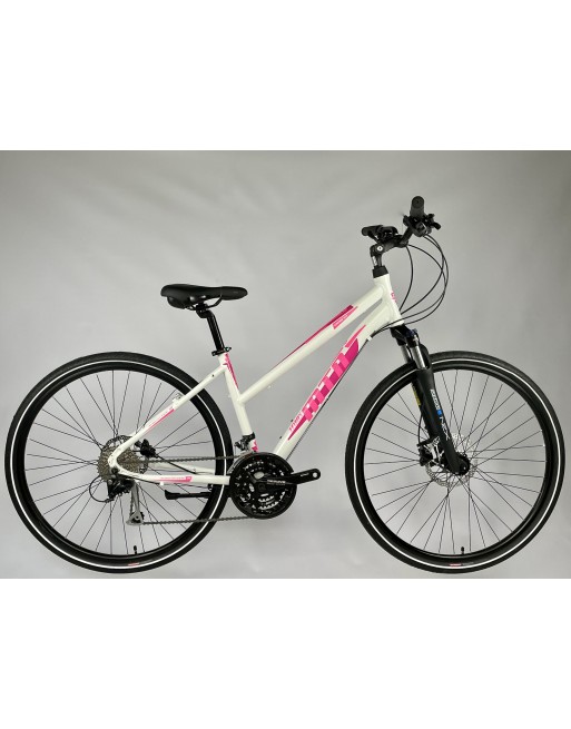 TransMontana Cross Trekking 3.0 NŐI HIDRAULIKUS TÁRCSAFÉK Alu 27 seb fehér/pink